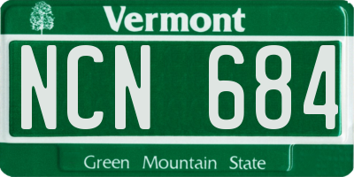 VT license plate NCN684