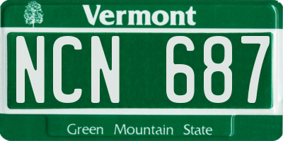 VT license plate NCN687