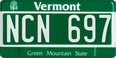 VT license plate NCN697