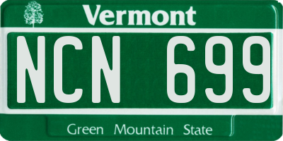 VT license plate NCN699