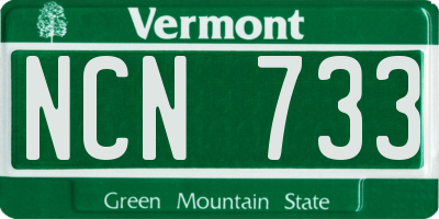 VT license plate NCN733