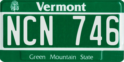VT license plate NCN746