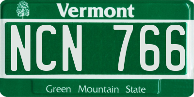 VT license plate NCN766