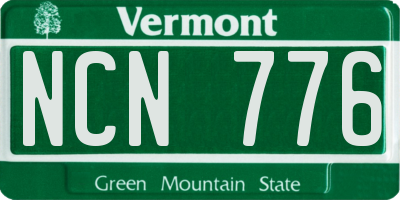 VT license plate NCN776
