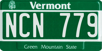 VT license plate NCN779