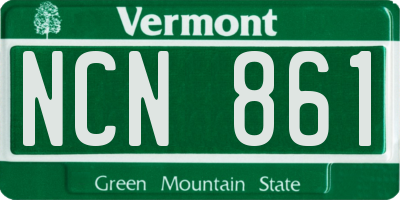 VT license plate NCN861