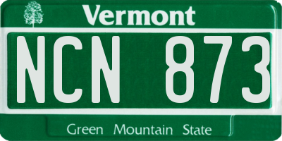 VT license plate NCN873