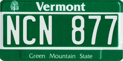VT license plate NCN877