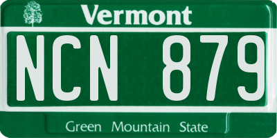 VT license plate NCN879