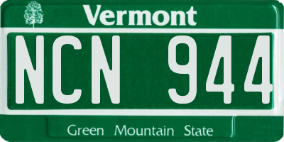 VT license plate NCN944