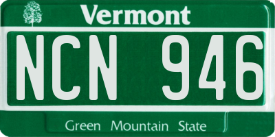 VT license plate NCN946