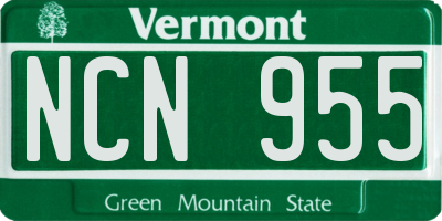 VT license plate NCN955