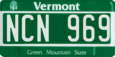 VT license plate NCN969