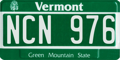 VT license plate NCN976