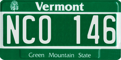 VT license plate NCO146