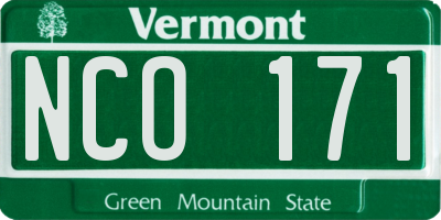 VT license plate NCO171