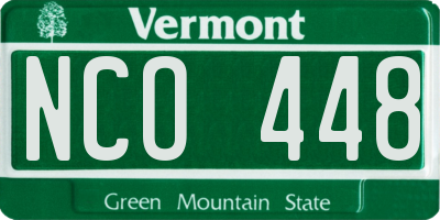 VT license plate NCO448