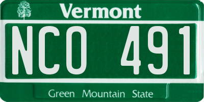 VT license plate NCO491