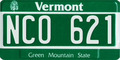VT license plate NCO621
