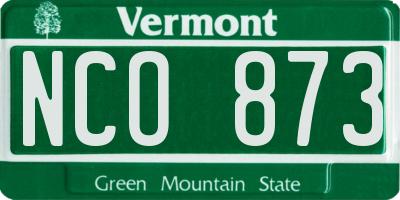 VT license plate NCO873