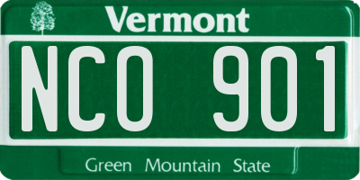 VT license plate NCO901