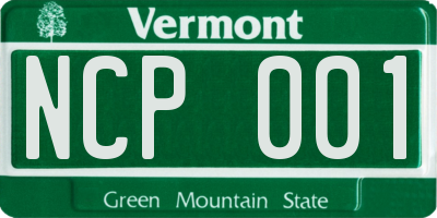 VT license plate NCP001