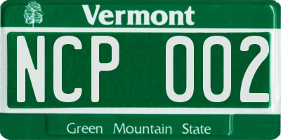 VT license plate NCP002