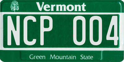 VT license plate NCP004