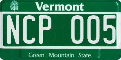 VT license plate NCP005