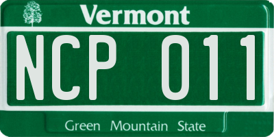 VT license plate NCP011