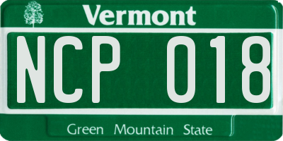 VT license plate NCP018