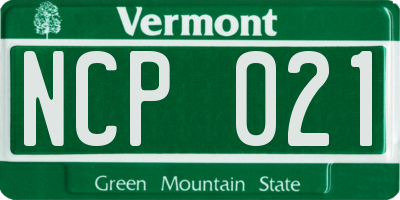 VT license plate NCP021