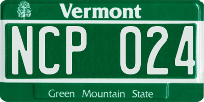 VT license plate NCP024