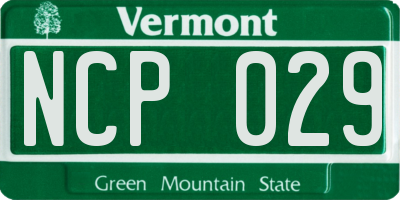 VT license plate NCP029