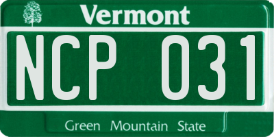 VT license plate NCP031