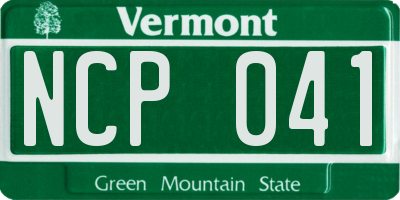 VT license plate NCP041