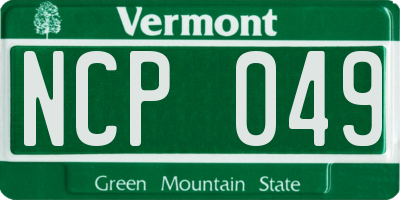 VT license plate NCP049