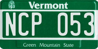 VT license plate NCP053