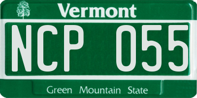 VT license plate NCP055