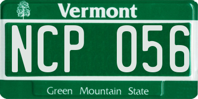 VT license plate NCP056