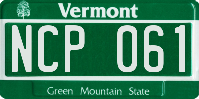 VT license plate NCP061