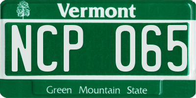 VT license plate NCP065