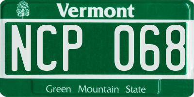 VT license plate NCP068
