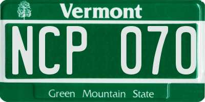 VT license plate NCP070
