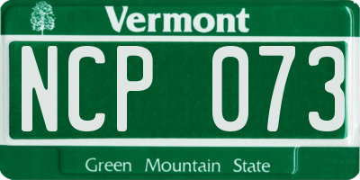 VT license plate NCP073