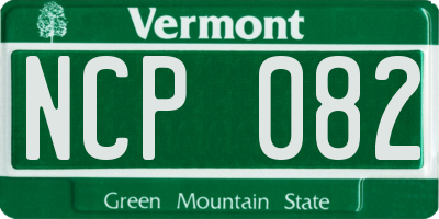 VT license plate NCP082