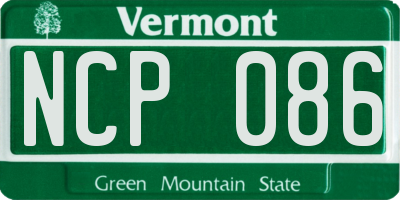 VT license plate NCP086
