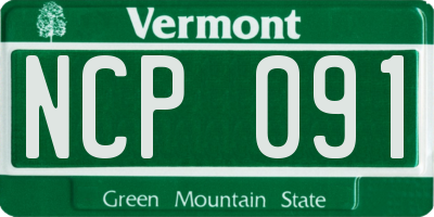 VT license plate NCP091