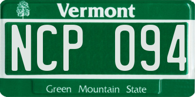 VT license plate NCP094