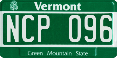 VT license plate NCP096